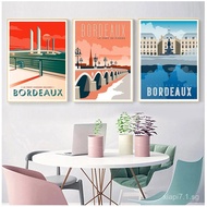 Bordeaux: France's Wine City, Tourist Map, Vintage Posters, High-Definition Wall Art Prints, Cafes, 