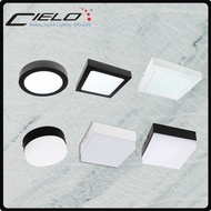 LED Surface Downlight 12W/24W WH/Black Frame Surface Mounted Downlight Daylight(6500k)