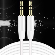 叡寶嚴選 - HJS-1.2米 現貨 白色 AUX002 長高品質 影音線 音頻線 3.5mm to 3.5mm 立體聲音源線 音訊連接線 公對公音頻線 AUX 線 耳機線 AUX無損音質