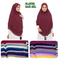 TUDUNG SARUNG 3 LAYER SIZE 4XL HEAVY CHIFFON L