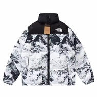 THE NORTH FACE 24 Embroidery Standard Snow Mountain Stand Collar Cotton-padded Jacket Winter Warm Si