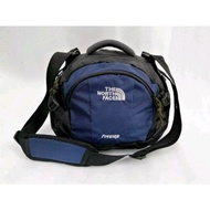 Tas Slempang Pria TNF Casual Hitam - Desain Korea Kapasitas Besar Bahan Poliester
