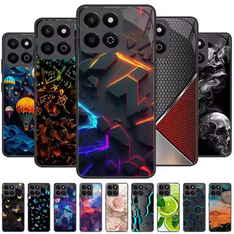 For Honor X7C Case Tempered Glass Hard PC Back Cover For Honor X8B X8 X6 X6S 4G 5G X5B Plus Phone Ca