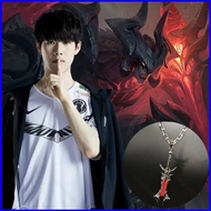 BY2 LOL League of Legends Aatrox Necklace Fashionable Versatile Neck Chain Game Peripherals Jewelry