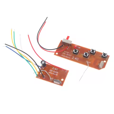 Z. 2.4G 4CH RC Remote Control 27MHz Circuit PCB Transmitter Receiver Board with Antenna Radio for RC