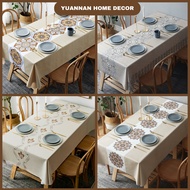 Nordic style tablecloth waterproof, oil resistant, wash free PVC scratch resistant table mat