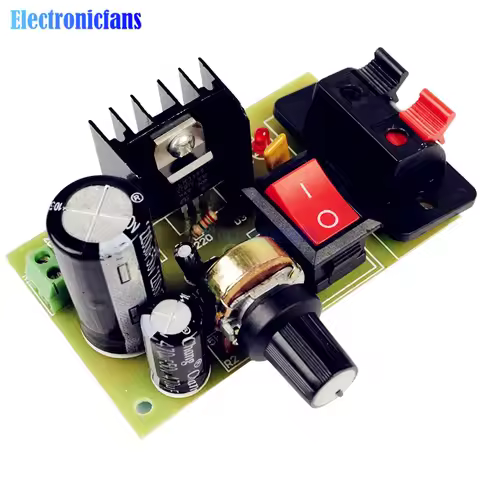 LM317 DC 5V-35V DIY Kit Step-Down Power Supply Module AC/DC Adjustable Voltage Regulator With On/Off
