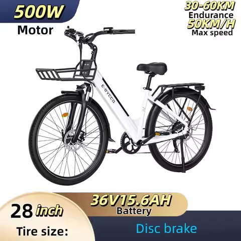 Electric motorcycle 500W motor 36V15.6AH battery The maximum speed is 50 km/h Electric bicycle 28inc
