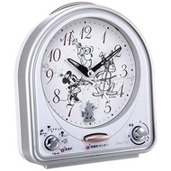 SEIKO Alarm CLOCK Disney Melody Alarm Silver FD464S