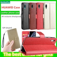 Leather Flip Case HUAWEI Y5 Y7 Y6 Y9 Prime Pro 2019 2018 Wallet PU Magnetic Phone Cover