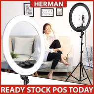 HERMAN 26cm LED Ring Light with 2.1M Tripod Stand Youtuber FB Live Mobile Phone Shooting Tiktok Live