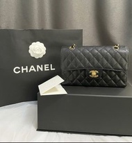 Chanel Classic Flap 23 黑色荔枝紋手袋