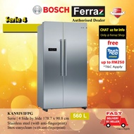 Bosch KAN93VIFPG 560L Side by Side Refrigerator Door Series 4 Stainless Steel Fridge (Anti-Fingerpri