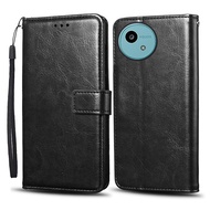 For Sharp Aquos Wish5 Wish 5 Case Flip Luxury Wallet PU Leather Phone Case Cover with Card Holder