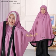 YUNASHOP Mukena anak tanggung kombinasi tazbiya twotone salwa 2IN1 bahan rayon bali adem mukena anak