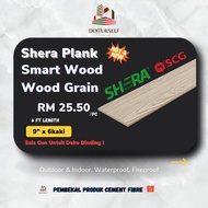 Shera Wood Plank Cement Board 6 Kaki Panjang Lebar 9 inci Sekeping