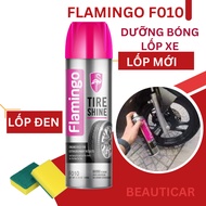 Bình xịt dưỡng bóng vỏ lốp ô tô phục hồi nhựa đen Flamingo F010 500ml