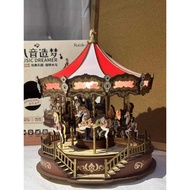 Rolife rolife rolife Merry-go-round Music Box Music Box Girl Wooden Hand-Assembled Birthday Gift