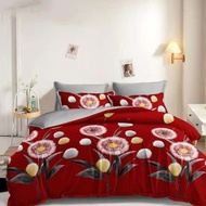 Cadar Fitted Bergetah Set 8in1 with Comforter Bedsheet Saiz Single / Queen / King