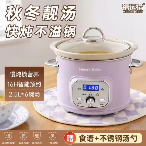 Electric stew pot bird's nest household mini cooking porridge ceramic artifact stew soup health rese