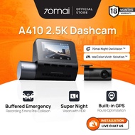 70mai A410 Dashcam 2.5K + HDR | Dual Channel Recording | Built-in GPS | Super Night Vision | 24H Par
