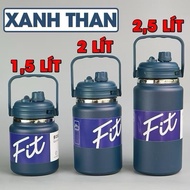 FIT Large Capacity Thermos Bottle 2500ml/2000ml/1500ml - Wide Mouth, Straw, Pouring Head, Convenient