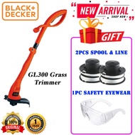 BLACK &amp; DECKER GL300 Grass Trimmer Mesin (GL300-XD) 300W Mesin Rumput GL300-XD EXTRA FREE 1pc Trimmer Spool &amp; Line
