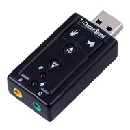 USB SoundCard  7.1 Channel Adapter sound card Audio external mic for computer / laptop / PC / notebook