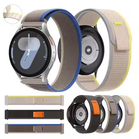 20mm 22mm Nylon Watchband For Samsung Galaxy Watch 7 7LTE 40mm 44mm Strap Breathable Bracelets Corre