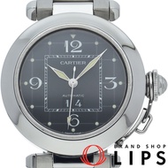 卡地亞 Pasha C 大日曆腕錶 W31053M7，含原廠錶盒，不鏽鋼材質，男士腕錶，黑色，拋光處理，成色極佳 [二手]