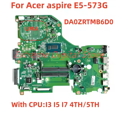 DA0ZRTMB6D0 For Acer aspire E5-573G Laptop Motherboard with I3 I5 I7 4TH/5TH CPU 100% Testing work s