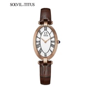 Solvil et Titus W06-03207-003 Women's Quartz Analogue Watch in White Dial and Leather Strap