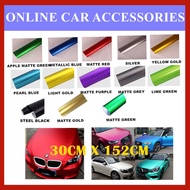 (30cm x 152cm) Satin Matte Chrome PVC Wrap Sticker Car Wrap Film Body Wrapping