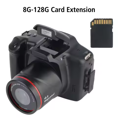 Portable 1080P HD 16.0 Megapixels Sensor Digital Zoom Lens 2.4" LCD Screen HD Videocam USB 2.0 SLR C
