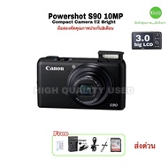Canon Powershot S90 Compact camera zoom 3.8X F2 Bright Lens กล้องคอมแพค เลนส์คมชัดสูง Macro. 5cm มือสองคุณภาพดีประกัน3เดือน