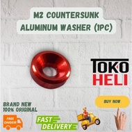 M2 Countersunk Aluminum Washer (1PC) - Red