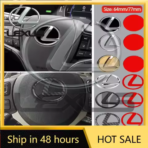 2026 Hot Interior Stickers Car Steering Wheel Badge Emblem Sticker For Lexus GX470 GX460 GX400 LX470