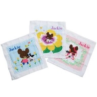 小熊學校 - 小熊學校 正方毛巾仔3條 連圓筒膠盒套裝 (SEK抗菌防臭加工)〖Jackie的幸福時間〗(適兒童上學用、做廚房抺布亦可) (平行進口)