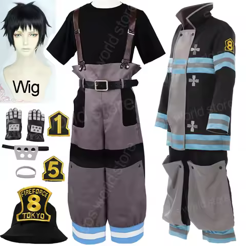 Shinra Kusakabe Costume Coat Pants Jackets Fire Force Cosplay Enen no Shouboutai Fire Brigade Asa Bo