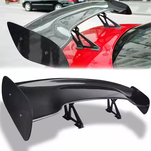 Carbon Fiber Rear GT GTR Sport Spoiler Wing Tail Air Deflector Universal For Honda BMW Toyota Merced