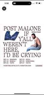 收兩張post malone 演唱會門票