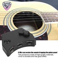 Muslady Acoustic Guitar Pickup Electric Guitar Pickup Transducer Pickup Soundhole Preamp Black Metal