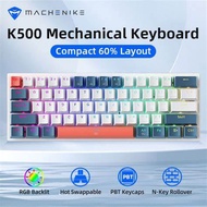 Machenike K500 B61 mechanical keyboard 60% 61 key wired keyboard Hot-swappable RGB backlit gaming ke