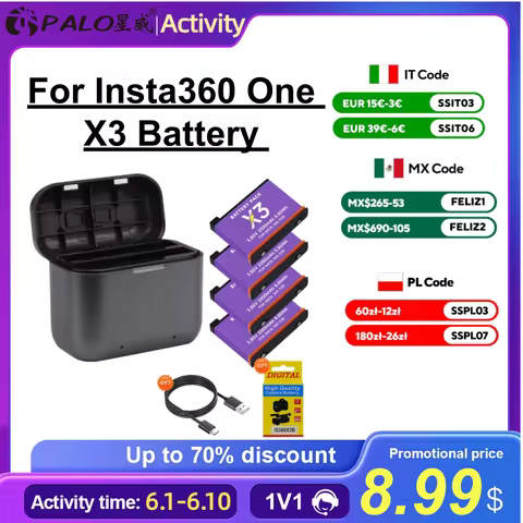 2300mAh for Insta360 One X3 Battery + Fast Charger Hub for Insta 360 One X 3 360 Panoramic Action Ca