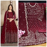 MADE ANARKALI STYLE HEAVY EMBROIDERY GOWN WITH GEORGETTE FABRIC