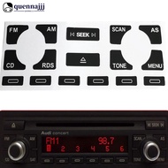 QUENNA 16 Keys Car Radio Stereo Worn Peeling Button Repair Decal Stickers Black Car Interior Accessories for Audi A4 B6 B7 A6 A2 A3 8L P U4W2