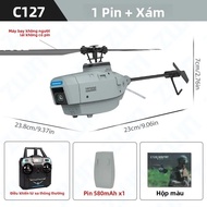 Máy Bay Trực Thăng Điều Khiển Từ Xa C127 C128 2.4G 6 Trục Gyro 4 Kênh Camera 720P Giữ Độ Cao Lưu Trữ
