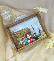 祝賀新家/客製化黏土人偶相框/感謝禮物/情侶朋友同事老師