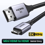 UGREEN Mini HDMI Cable HDMI 2.1 8K/60Hz Mini HDMI to HDMI Cable Male to Male Support HDR HDCP 2.3 3D Dolby Audio For Camera Projector Laptop PC Monitor Raspberry Pi