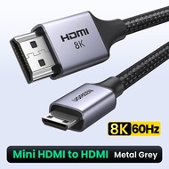 UGREEN Mini HDMI Cable HDMI 2.1 8K/60Hz Mini HDMI to HDMI Cable Male to Male Support HDR HDCP 2.3 3D
